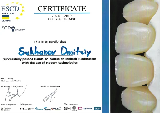 Сертифікат Суханов Дмитро Олександрович